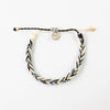 Stylish Pineapple Island Anklet RCA-037 with braided black and beige design.