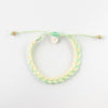 Pineapple Island RCB-040 bracelet with braided mint and cream design.