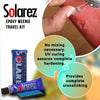 Solarez Epoxy Mini Travel Kit showcasing UV curing and no mixing required for surfboard repair.