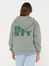 Rusty Code Oversized Zip Hooded Fleece