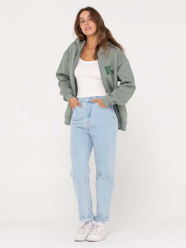 Rusty Code Oversized Zip Hooded Fleece