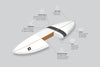 7ft Razor Round Tail Mini Mal Surfboard in Matt Finish