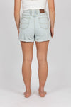 Rusty Hermosa high rise denim short - sky blue heather