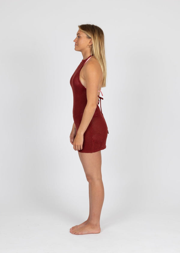 RUSTY Maddi knit dress - morello