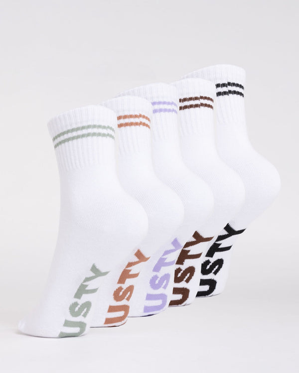 Rusty ALL DAY CREW 5-SOCK PACK
