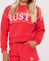 Rusty Line Oversize Crew Fleece Girls