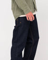 Close-up of Rusty Steven Straight Fit Jean with visible stitching and pocket detail.
