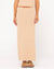Front view of Rusty Leo Maxi Knit Skirt with diamond pattern and high waist.