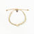 Pineapple Island Bracelet SH-071 with beige beads and adjustable cord.