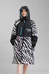 White water Juniors Hard Shell Robe - zebra