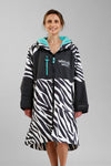 White Water Adults Hard Shell Robe - zebra
