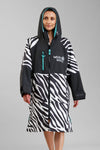 White Water Adults Hard Shell Robe - zebra
