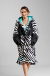 White Water Adults Hard Shell Robe - zebra