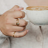 Pineapple Island Turquoise Stone Double Ring
