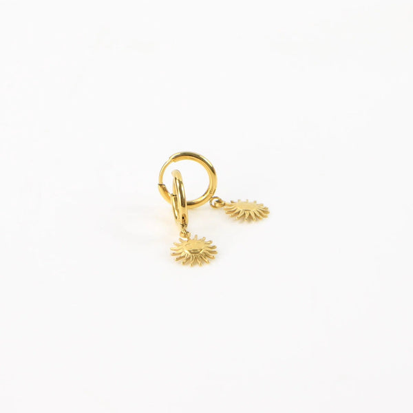 Pineapple Island Sun Hoop Earrings