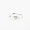 Silver adjustable ring with a heart-shaped design by Pineapple Island.