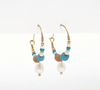 Pineapple Island Giada Pecahan Wire Hoop Earrings