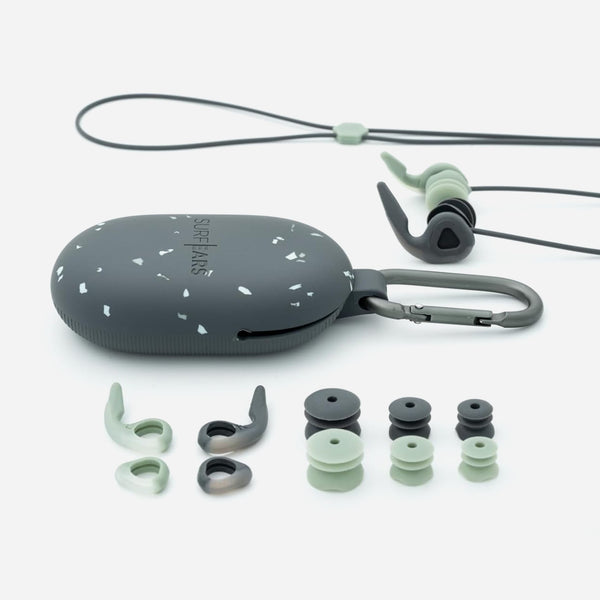 SurfEars 4.0: Surfing Ear Plugs - Black/Sage