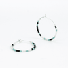 Pineapple island hoop earrings