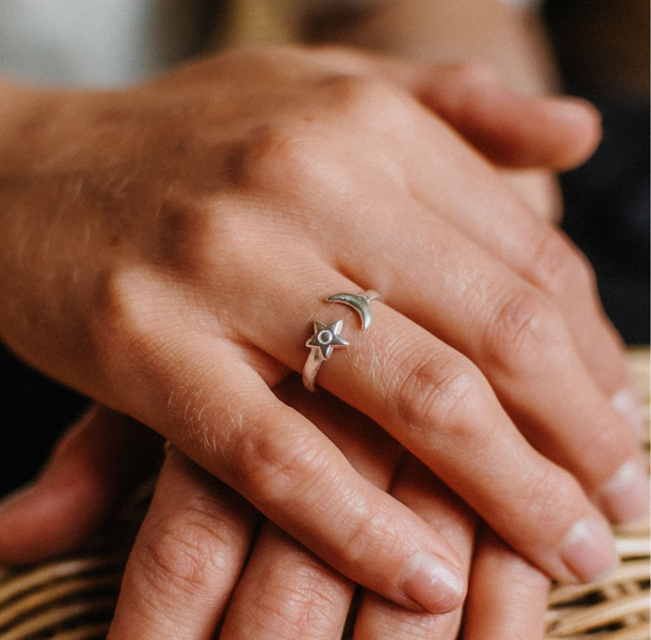 Pineapple Island Moon & Stars Ring