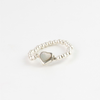 Pineapple Island Elasticated silver bead ring