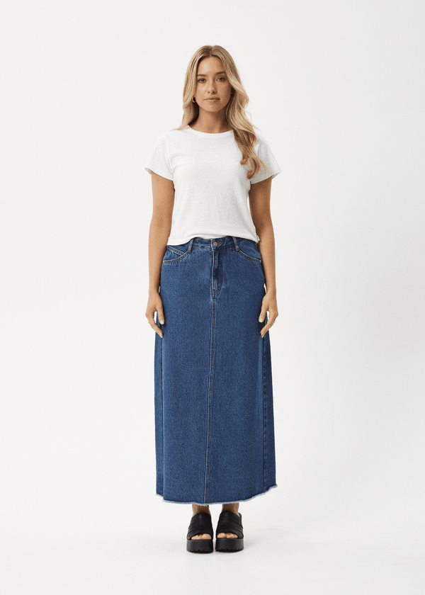 Afends Chichi- Denim Midi Skirt