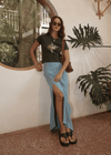 AFENDS Grace Cupro Maxi Skirt
