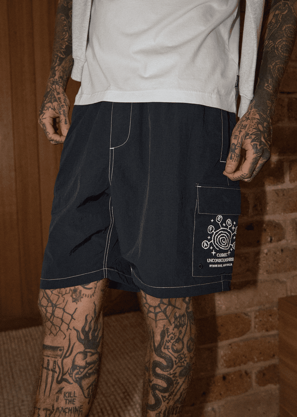 AFENDS Cosmic Cargo Baywatch Swim Short 18"