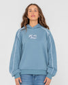 Rusty Digi oversized hooded fleece
