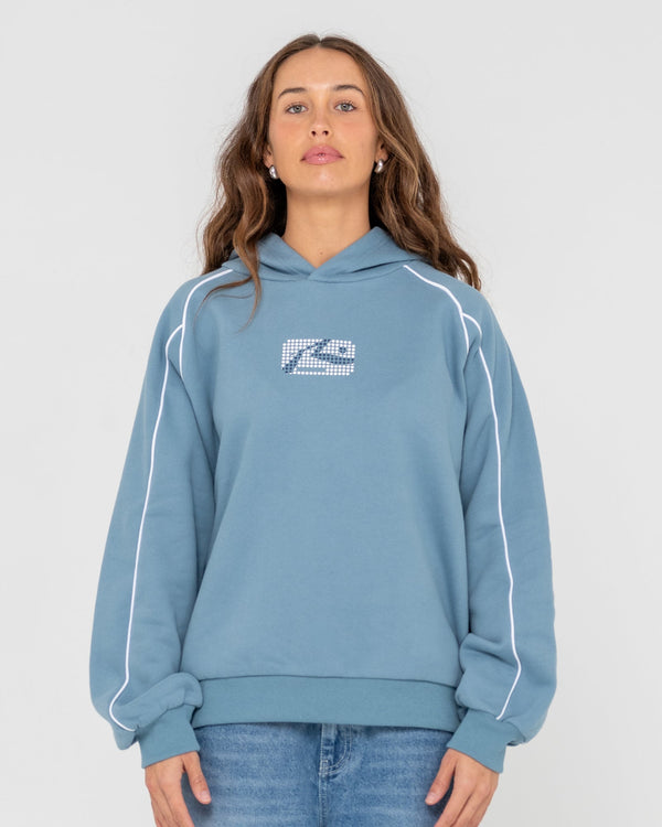 Rusty Digi oversized hooded fleece