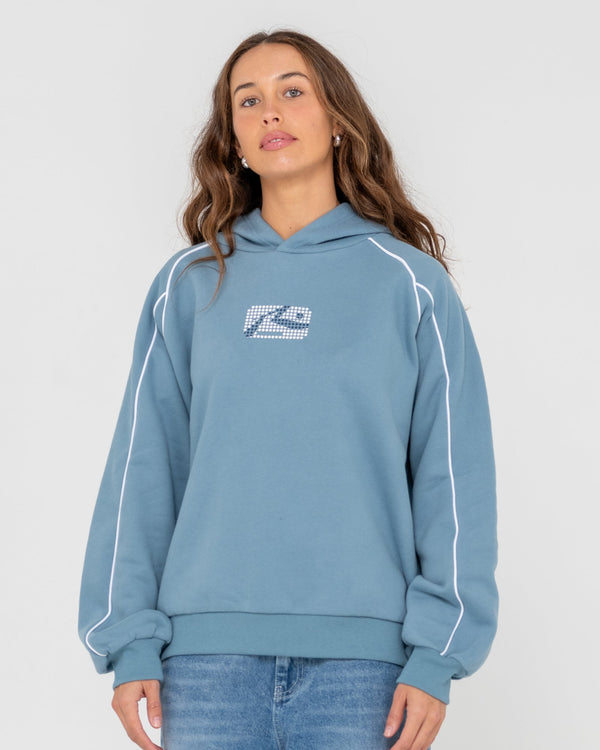 Rusty Digi oversized hooded fleece