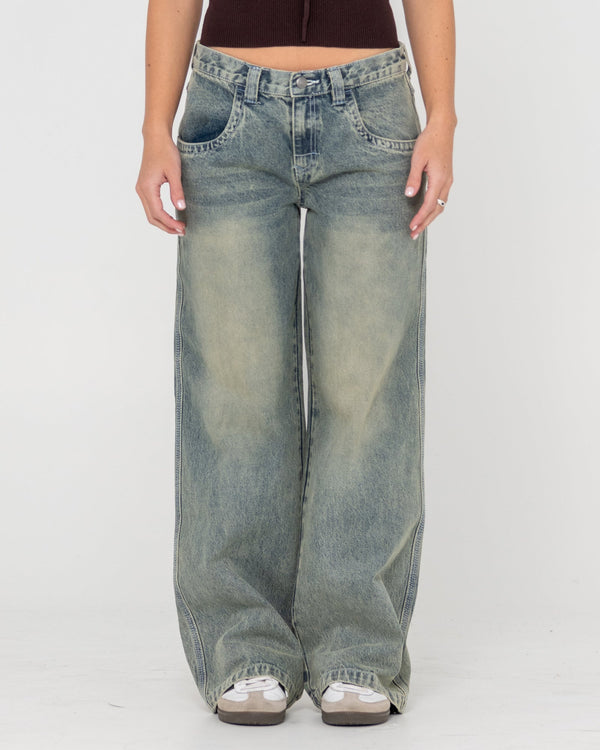Rusty - Flip Mommy Low Rise tapeless denim jean - dirty dawg