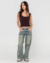 Rusty - Flip Mommy Low Rise tapeless denim jean - dirty dawg