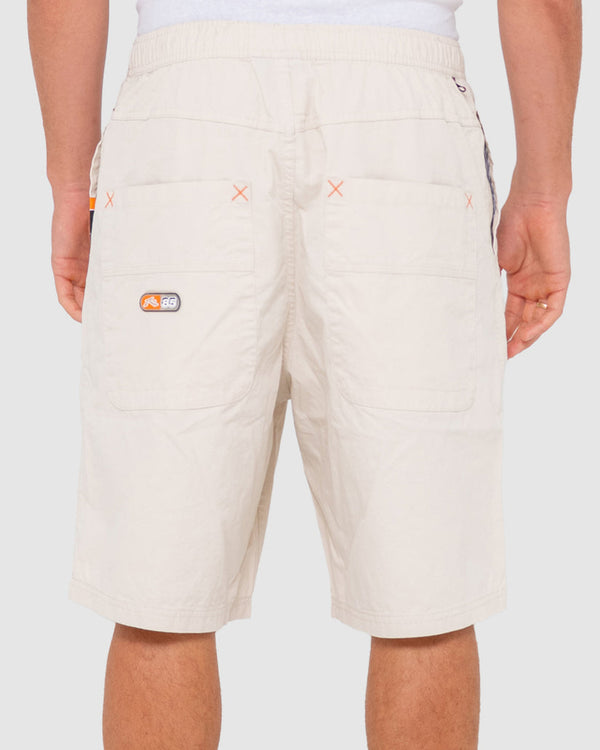 Rusty Wear Eva elastic shorts - oatmeal