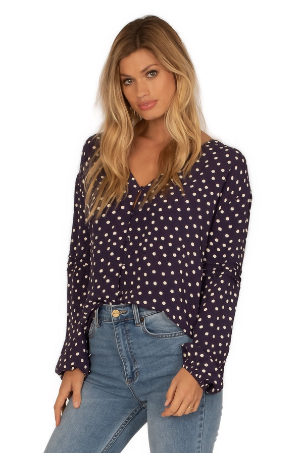 Amuse society Aria L/S woven top