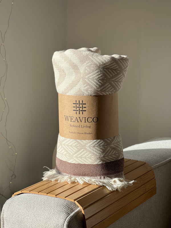 Weavico Turkish Throw & Blanket – 100% Cotton