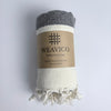 WeaviCo Diamond Turkish Towel with End Border – 100% Cotton