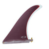Cream 9.75" longboard fin - Dark Cherry