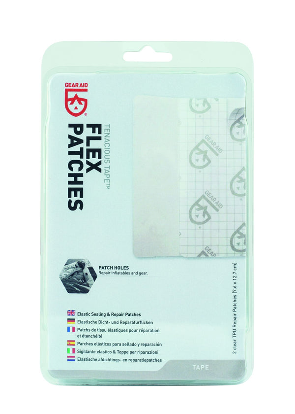 Tenacious Tape Flex Patches for surfboard and gear repair.