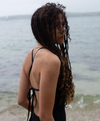 Girl's One-Piece Black Swimsuit – Tie Back