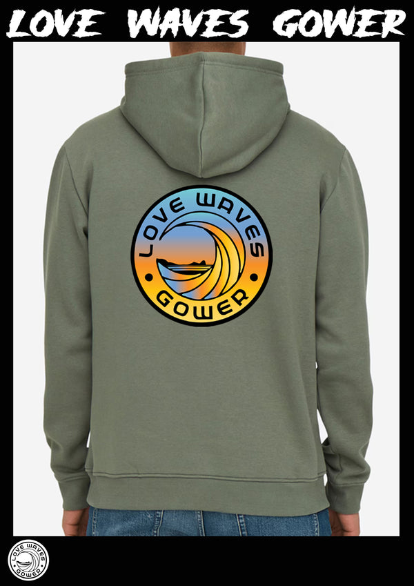 Love Waves Fluro print Hoodie