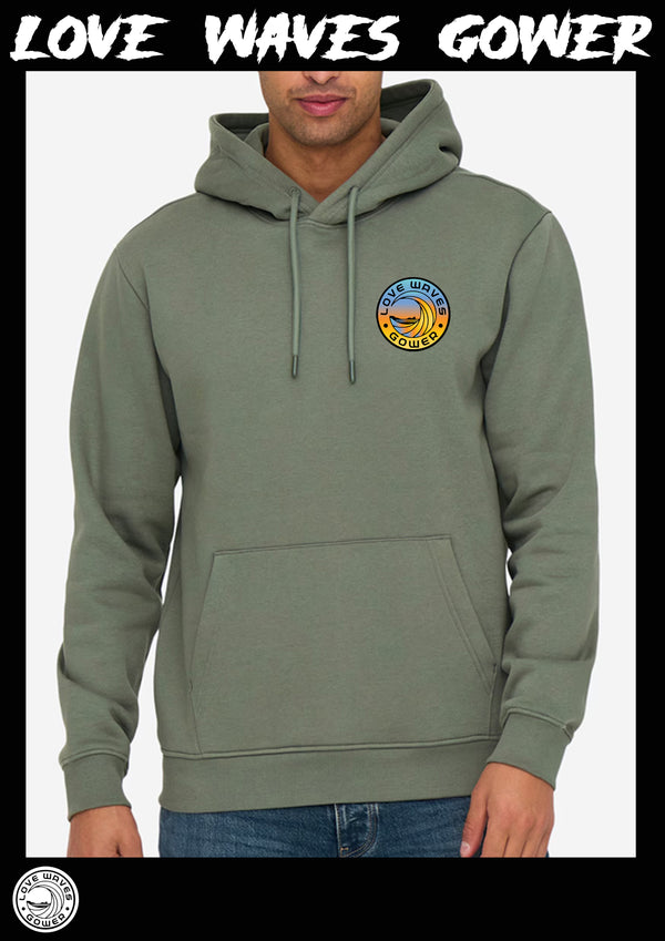 Love Waves Fluro print Hoodie