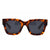 I-Sea Jolene tortoise sunglasses with square frames and dark lenses.