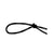 Durable black Range leash string for surfboards with secure knot.