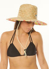 Coral Sisstrevolution Fort Mason Hat featuring a woven design and floral brim.