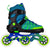 Story Urban Adjustable Inline Skates in green with 90mm PU wheels, ABEC-9 bearings, and a sleek design for speed and comfort in urban skating.