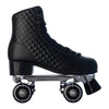 Story Phoenix Side by Side Skates in black with quilted design and sturdy wheels.