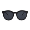 I-Sea Sedona sunglasses in black frame with smoke polarized lenses, front view.