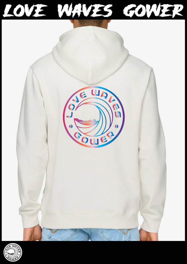 Love Waves Fluro print Hoodie