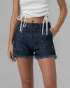 Lightning bolt DENIM SHORTS HIGH WAIST